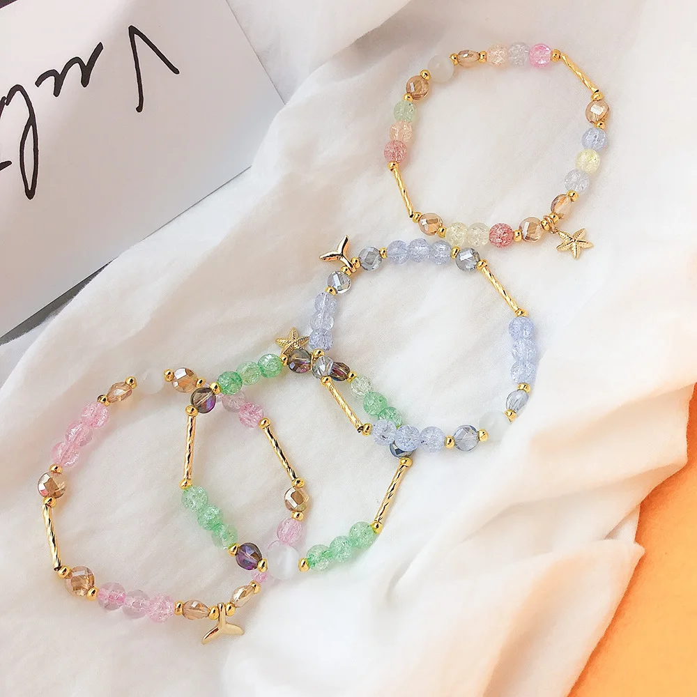 Bohemian Mermaid Tail Crystal Charm Gold Bracelets & Bangles for Women Beads Handmade Charm Bracelet Boho Femme Jewelry B18
Bohemian Mermaid Tail Crystal Charm Gold Bracelets & Bangles for Women Beads Handmade Charm Bracelet Boho Femme Jewelry B18