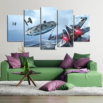 5 Panels HD Pritned Modern Star Wars Canvas Painting Battlefront Fighter Jets Wall Picture for Living Room
5 Panels HD Pritned Modern Star Wars Canvas Painting Battlefront Fighter Jets Wall Picture for Living Room