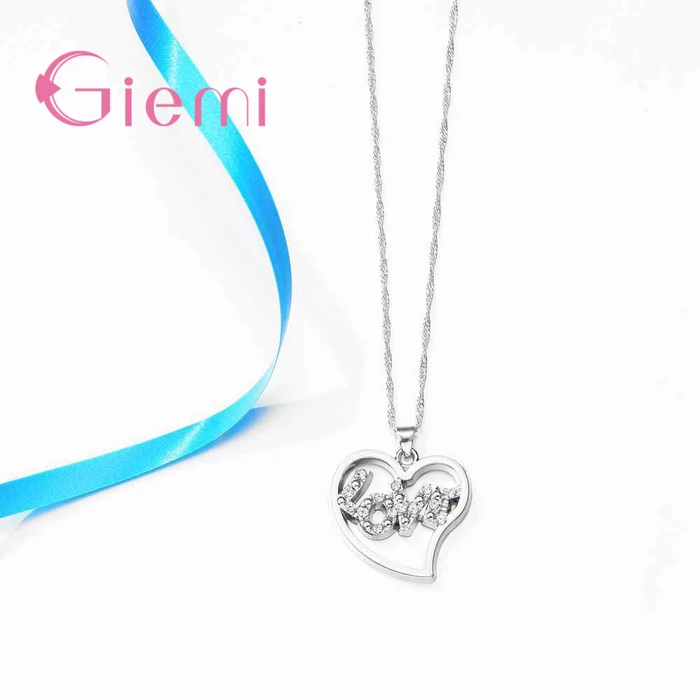 novel hot sell romantic jewelry sets love stamp for girl pave