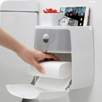 Multi-function Double Layer Toilet Paper Holder Waterproof Storage Box Wall Mounted Toilet Roll Dispenser Toilet Paper Holders
Multi-function Double Layer Toilet Paper Holder Waterproof Storage Box Wall Mounted Toilet Roll Dispenser Toilet Paper Holders