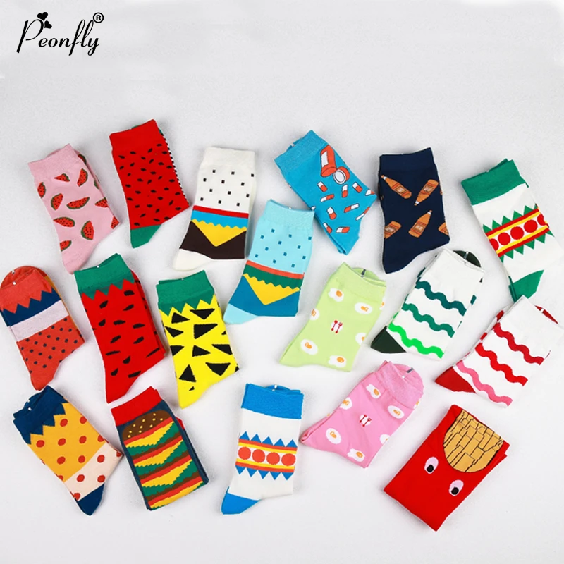 PEONFLY Brand fashion creative fruits patterns tide cotton socks for women cute apple watermelon pineapple stripes socks 2Pair
PEONFLY Brand fashion creative fruits patterns tide cotton socks for women cute apple watermelon pineapple stripes socks 2Pair