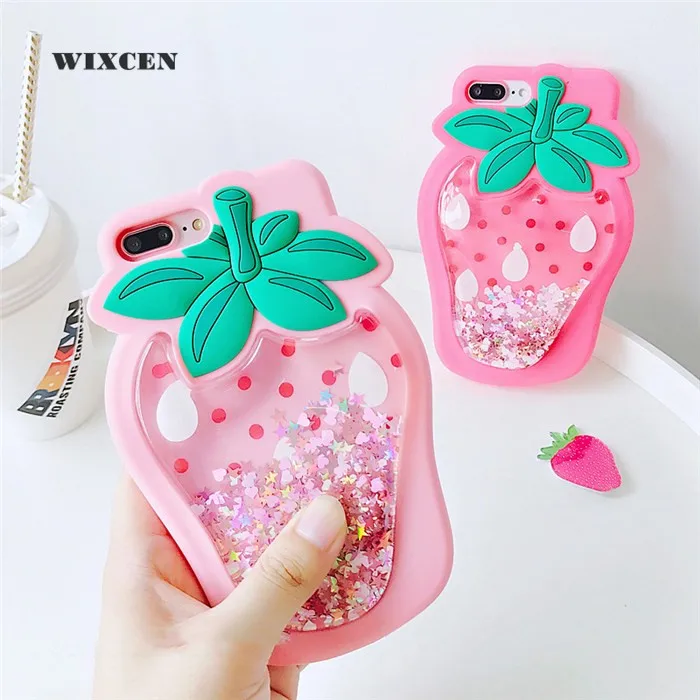 Wixcen Luxury Glitter Liquid Phone Case Pink Polka Dots Strawberry Case for Iphone 6 6s 7 7plus Case Silicone Rubber Cover
Wixcen Luxury Glitter Liquid Phone Case Pink Polka Dots Strawberry Case for Iphone 6 6s 7 7plus Case Silicone Rubber Cover