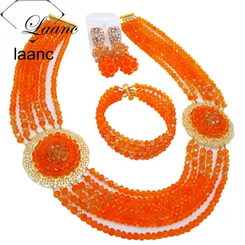 Laanc Fashionable Orange Champagne Gold AB Nigerian Beads Jewelry Set African Wedding Beads Necklace PHJZ012
Laanc Fashionable Orange Champagne Gold AB Nigerian Beads Jewelry Set African Wedding Beads Necklace PHJZ012