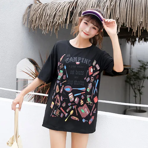 Black Letter Printed Casual Loose All Match Halajuku Fashion 2019 Summer All Match Short Sleeve Top Female Women T-shirts
Black Letter Printed Casual Loose All Match Halajuku Fashion 2019 Summer All Match Short Sleeve Top Female Women T-shirts