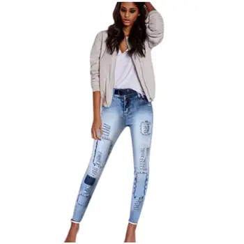 Women Low Waist Fashion Ripped Slim stretch Pencil Pants Beggar Style Hole Patchwork Distressed Skinny Jeans Denim Stretch Leg
Women Low Waist Fashion Ripped Slim stretch Pencil Pants Beggar Style Hole Patchwork Distressed Skinny Jeans Denim Stretch Leg