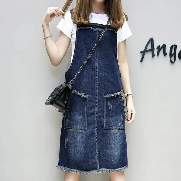 Plus Size 2019 New Spring Summer Women dress Fertilizer Added Fat Long Denim Straps Dresses Blue WF317
Plus Size 2019 New Spring Summer Women dress Fertilizer Added Fat Long Denim Straps Dresses Blue WF317