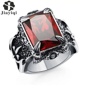 Jiayiqi Dark Blue Big Stone Ring For Man Stainless Steel Man's Classic Dragon Claw Punk Jewelry Red/Blue/Black /Green Crystal
Jiayiqi Dark Blue Big Stone Ring For Man Stainless Steel Man's Classic Dragon Claw Punk Jewelry Red/Blue/Black /Green Crystal