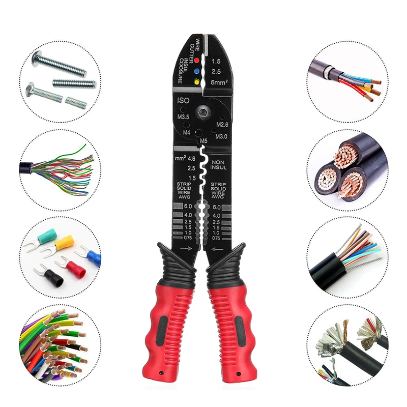 New 3 in 1 Multi Tool Wire Stripper Cutter Crimping Plier Suitable for Insulated & Non-insulated Termina
New 3 in 1 Multi Tool Wire Stripper Cutter Crimping Plier Suitable for Insulated & Non-insulated Termina