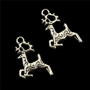 10 PCS Reindeer Pendant Antique Silver Color Deer Accessories DIY Bracelet Keyring 20x14mm
10 PCS Reindeer Pendant Antique Silver Color Deer Accessories DIY Bracelet Keyring 20x14mm