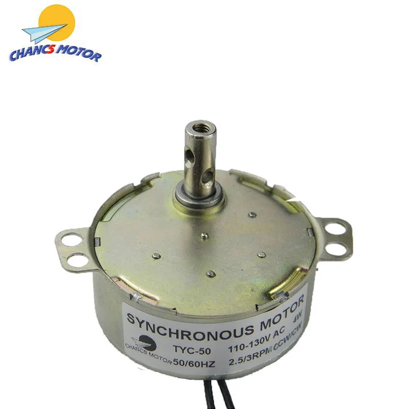 TYC50 Small Permanent Synchronous Motor AC 110V 4W CW/CCW Electric Gear Motor for Fan Motor Induction Cooker
TYC50 Small Permanent Synchronous Motor AC 110V 4W CW/CCW Electric Gear Motor for Fan Motor Induction Cooker