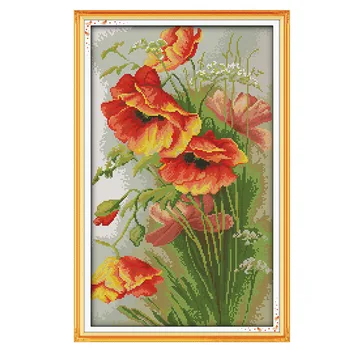 Needlework,DIY DMC Cross stitch,Sets For Embroidery kits,Poppy Flowers threads Counted Cross-Stitching,Wall Home Decor
Needlework,DIY DMC Cross stitch,Sets For Embroidery kits,Poppy Flowers threads Counted Cross-Stitching,Wall Home Decor