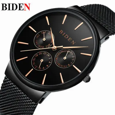 men watch Biden brand mens stainless steel wristwatches black man watches calendar week waterproof male clcoks Citizen movement
men watch Biden brand mens stainless steel wristwatches black man watches calendar week waterproof male clcoks Citizen movement