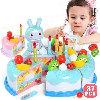 37PCS Kitchen Food Toys Birthday Cake DIY Pretend Play Girls Gift Birthday Cake Toy Fruit Cutting
37PCS Kitchen Food Toys Birthday Cake DIY Pretend Play Girls Gift Birthday Cake Toy Fruit Cutting