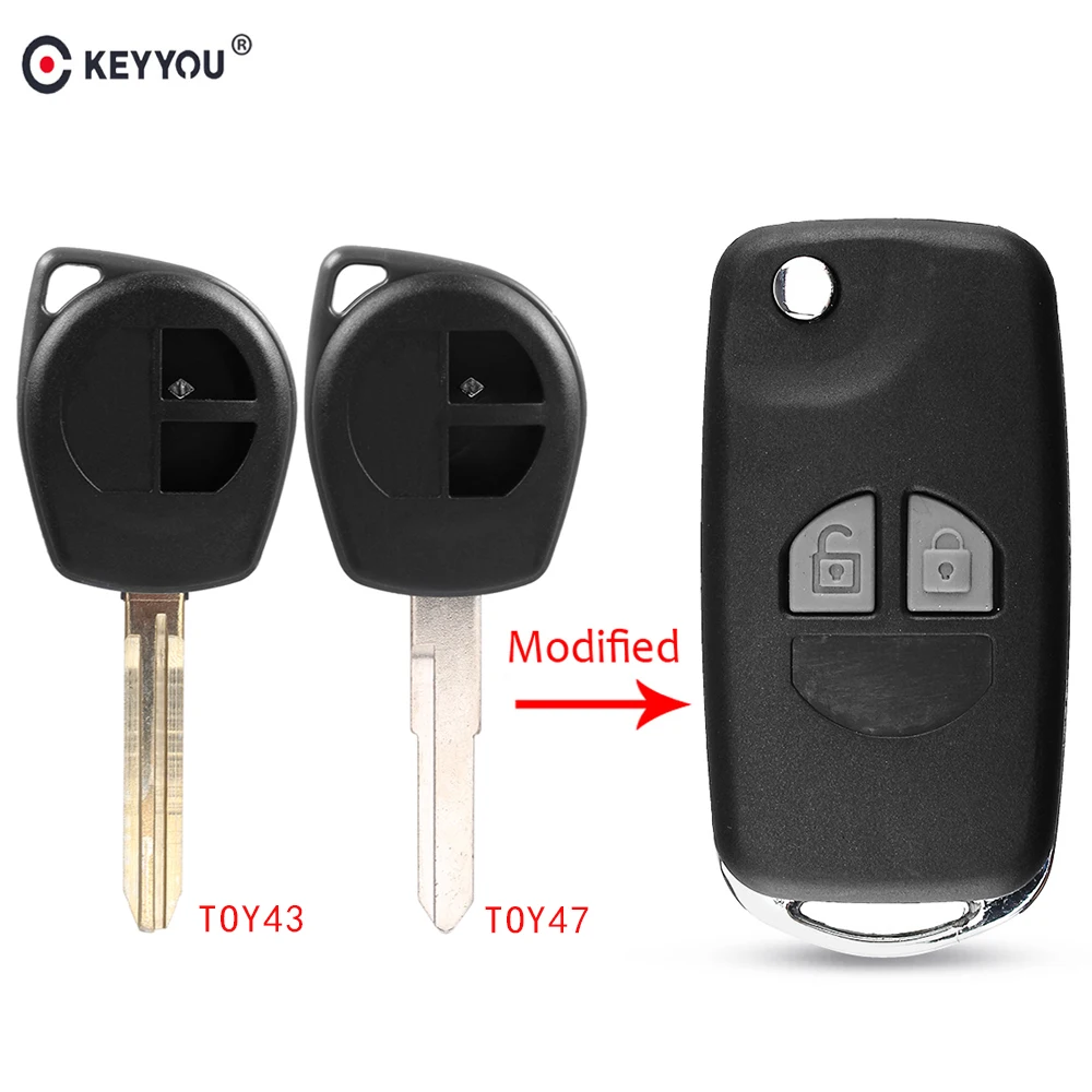 KEYYOU 2 Button Modified Flip Folding Car Remote Key Case Shell For Suzuki SX4 Swift Grand Vitara Key Fob Cover + Button Pad
KEYYOU 2 Button Modified Flip Folding Car Remote Key Case Shell For Suzuki SX4 Swift Grand Vitara Key Fob Cover + Button Pad