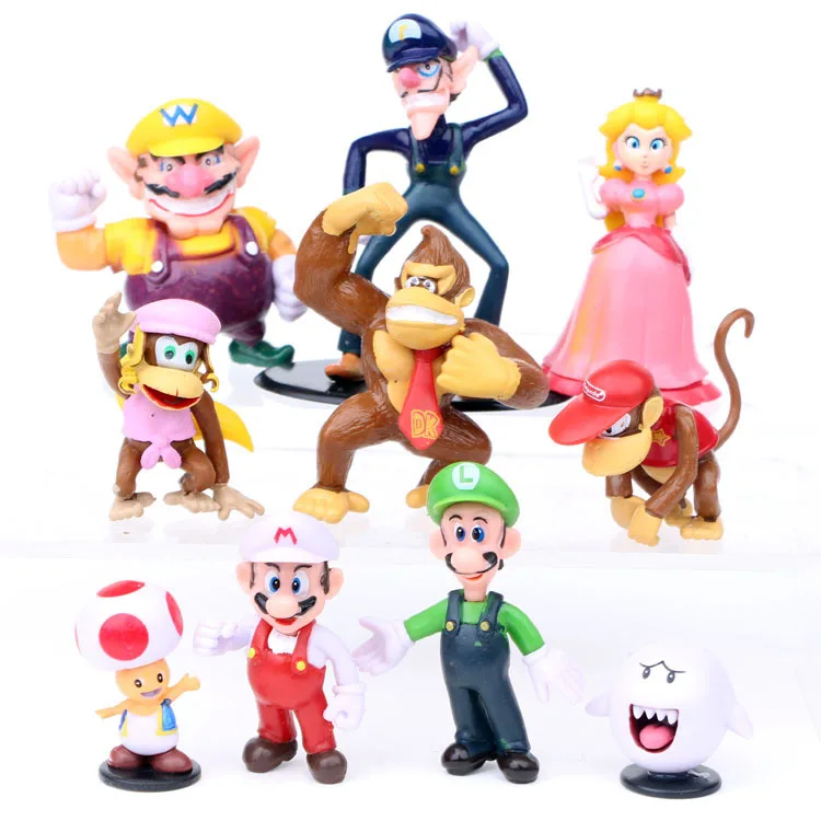 10 unit /lot Anime 7cm Super Mario Louise Wario Peach Princess Mushroom Orangutan Doll Model Toys for Children Christmas Gift
10 unit /lot Anime 7cm Super Mario Louise Wario Peach Princess Mushroom Orangutan Doll Model Toys for Children Christmas Gift