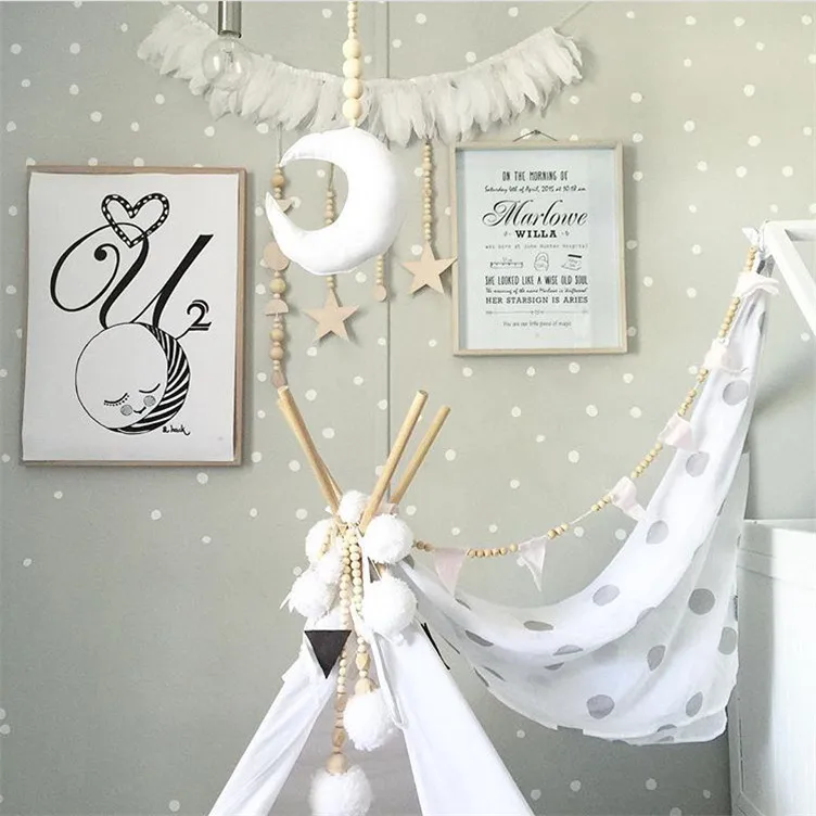 Hanging Room decoration Pendant Nordic wood beads Star Moon INS Wall props Doll Toy Kids Baby Birthday Christmas Gift Cushion
Hanging Room decoration Pendant Nordic wood beads Star Moon INS Wall props Doll Toy Kids Baby Birthday Christmas Gift Cushion