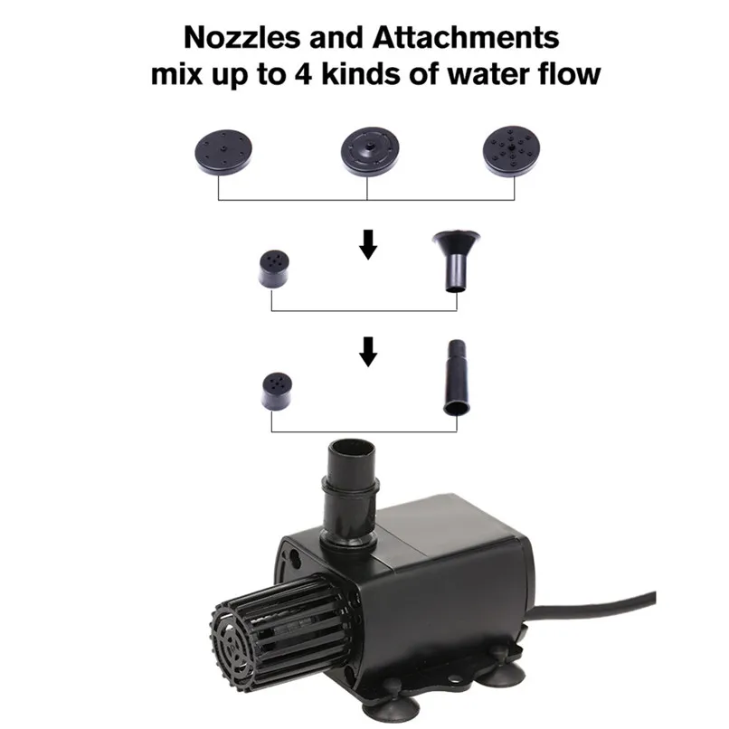 Petal Fountain Solar Pump Round Floating Fountain Bird Bath Garden Decoration Petal Fountain #4L16 (17)