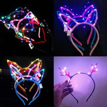 10PCS LED Glowing Flashing Bunny Ears Headband Lighted Deer Horn Headwear Hair Glow Party Easter home decor birthday
10PCS LED Glowing Flashing Bunny Ears Headband Lighted Deer Horn Headwear Hair Glow Party Easter home decor birthday