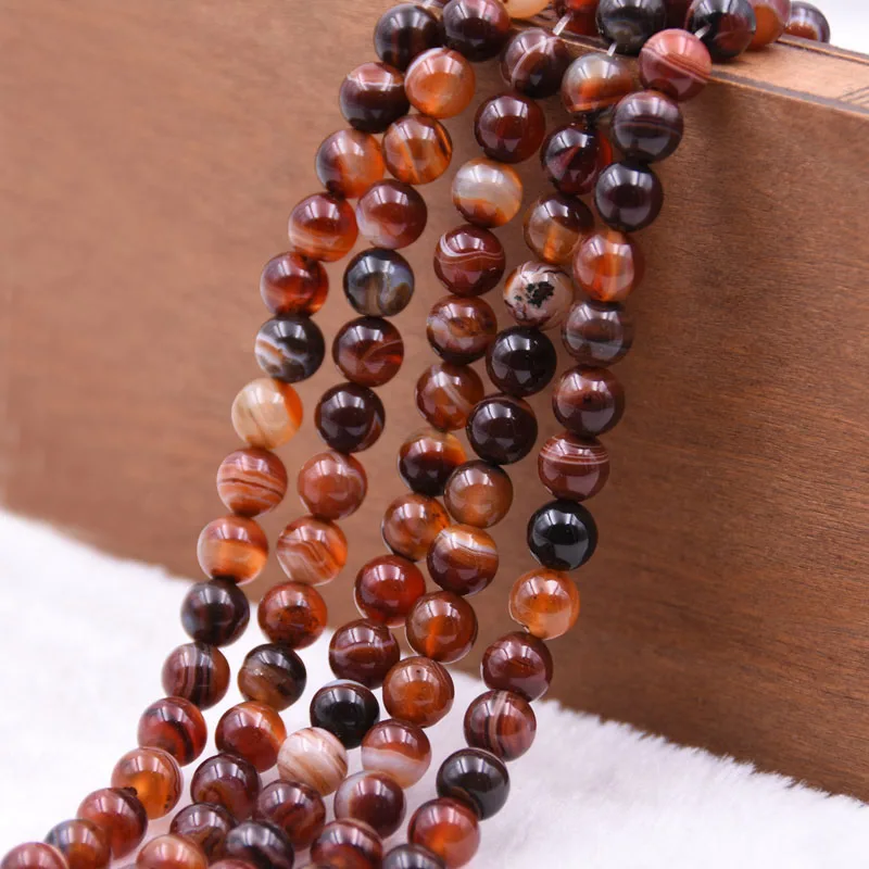 KANGKANG 4 6 8 10 12mm charm Stripes Red-brown Agat For Jewelry Making DIY Bracelet Necklace Accessories mm 15''
KANGKANG 4 6 8 10 12mm charm Stripes Red-brown Agat For Jewelry Making DIY Bracelet Necklace Accessories mm 15''