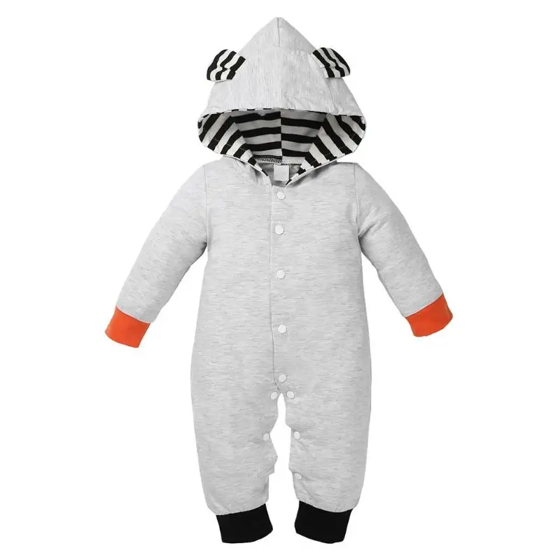 Gray Cotton Blend Rompers for Boys Girls Winter Newborn Girl Boy Fox Pattern Long Sleeves Hooded Romper Jumpsuit
Gray Cotton Blend Rompers for Boys Girls Winter Newborn Girl Boy Fox Pattern Long Sleeves Hooded Romper Jumpsuit