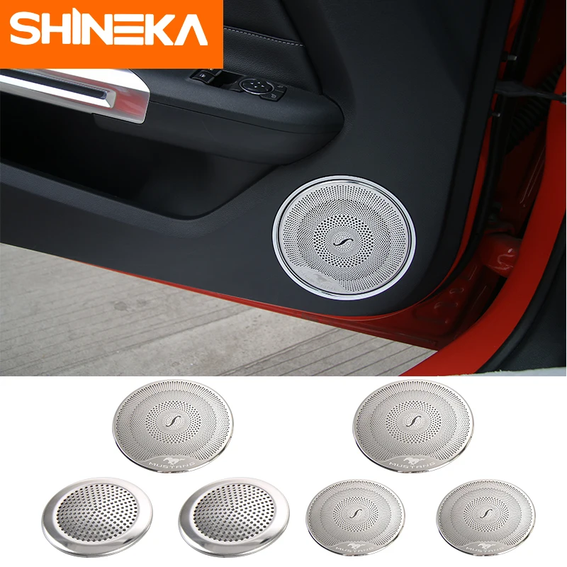 SHINEKA Interior Mouldings Stainless Steel Audio Speaker Car Door Loudspeaker Cover Sticker For Ford Mustang 2015 2016 2017 2018
SHINEKA Interior Mouldings Stainless Steel Audio Speaker Car Door Loudspeaker Cover Sticker For Ford Mustang 2015 2016 2017 2018