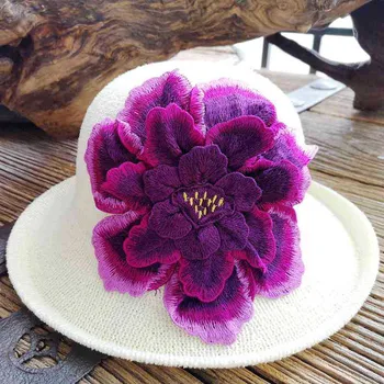 National Wind embroidery Three-dimensional flower bucket hat Fisherman hat Sun cap hats for women 65
National Wind embroidery Three-dimensional flower bucket hat Fisherman hat Sun cap hats for women 65