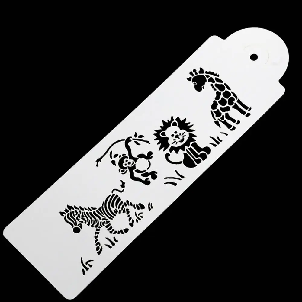 

Cute Giraffe Zebra Monkey Lion Cake Mould Cake Stencil Airbrush Painting Mold Cookies Fondant Cake Mousse Decorating Mold