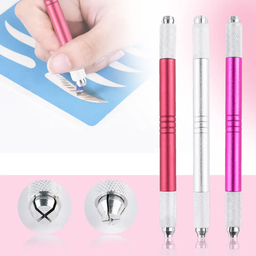 Double Head Tattoo Manual Pen Eyebrow Lip Eyeliner Permanent Makeup 3D Embroidery 5 Colors Alloy Manual Pen Tattoo Needles Inks
Double Head Tattoo Manual Pen Eyebrow Lip Eyeliner Permanent Makeup 3D Embroidery 5 Colors Alloy Manual Pen Tattoo Needles Inks