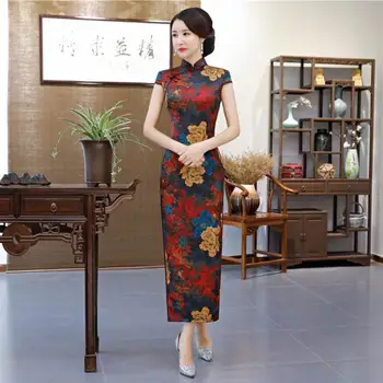 Hot Sale Women Qipao Casual Mandarin Collar Floral Slim Chinese Dress Sexy Classic Cheongsam Rayon Oversize Long Vestidos M-3XL
Hot Sale Women Qipao Casual Mandarin Collar Floral Slim Chinese Dress Sexy Classic Cheongsam Rayon Oversize Long Vestidos M-3XL