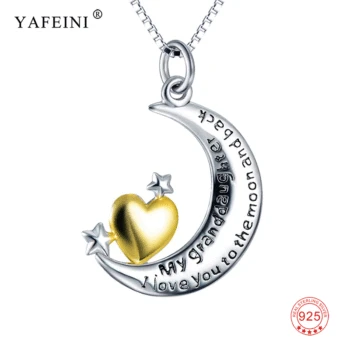 925 Sterling Silver Jewelry I LOVE YOU TO THE MOON AND BACK MY GRANDDAUGHTER Pendants Necklaces For Grandparent
925 Sterling Silver Jewelry I LOVE YOU TO THE MOON AND BACK MY GRANDDAUGHTER Pendants Necklaces For Grandparent