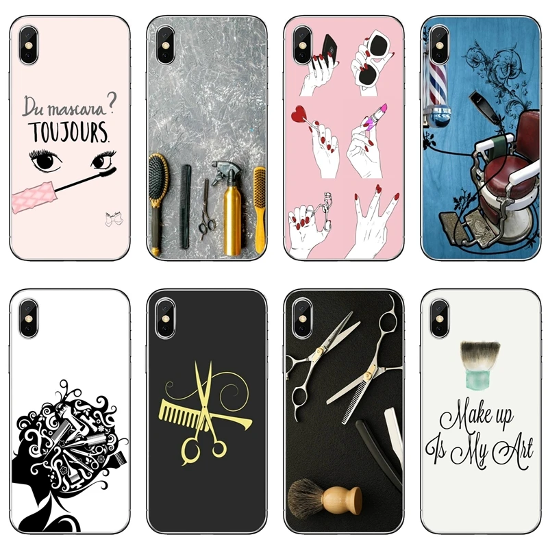 Hair Stylist Scissors Brush switch Print For Apple iPhone X XR XS Max 8 7 plus 6s 6 plus SE 5s 5c 5 4s 4 Soft phone cover case
Hair Stylist Scissors Brush switch Print For Apple iPhone X XR XS Max 8 7 plus 6s 6 plus SE 5s 5c 5 4s 4 Soft phone cover case