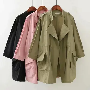 C1 Autumn Casual Women Trench Coats 4XL Plus size Women Clothing fashion Loose Windproof outerwear yf8030
C1 Autumn Casual Women Trench Coats 4XL Plus size Women Clothing fashion Loose Windproof outerwear yf8030