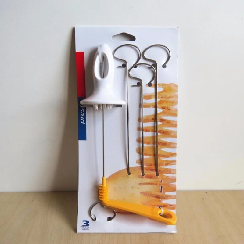 1PC Potato Spiral Cutter Slicer Stainless Steel Plastic Fried Potatoes Kitchen Tools Carrots Cucumber Rotate Shredder OK 0800
1PC Potato Spiral Cutter Slicer Stainless Steel Plastic Fried Potatoes Kitchen Tools Carrots Cucumber Rotate Shredder OK 0800