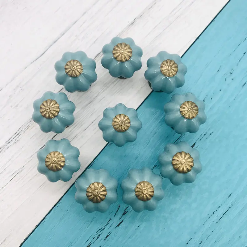 10x Children Room Drawer Handles Blue Pumpkin Ceramic Dresser Knob Cute Cabinet Door Handles and Cupboard Knobs with Screws
10x Children Room Drawer Handles Blue Pumpkin Ceramic Dresser Knob Cute Cabinet Door Handles and Cupboard Knobs with Screws