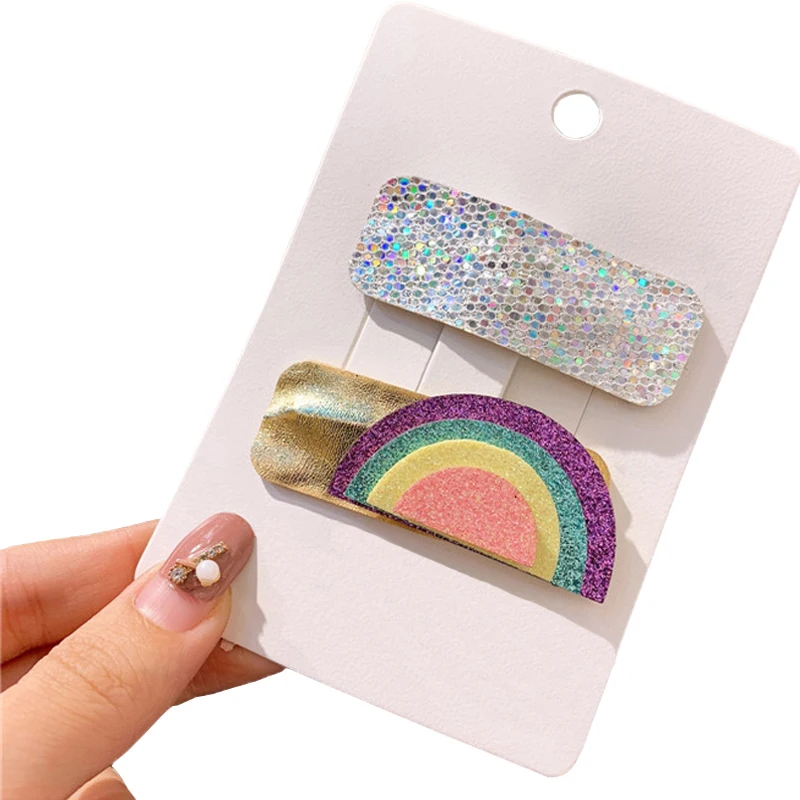 2Pcs Girls Cartoon Hair Clip Star Rainbow Hairpins Children Fashion Barrette Kids Cute Watermelon Fruit BB Clip Hair Accessories 
2Pcs Girls Cartoon Hair Clip Star Rainbow Hairpins Children Fashion Barrette Kids Cute Watermelon Fruit BB Clip Hair Accessories