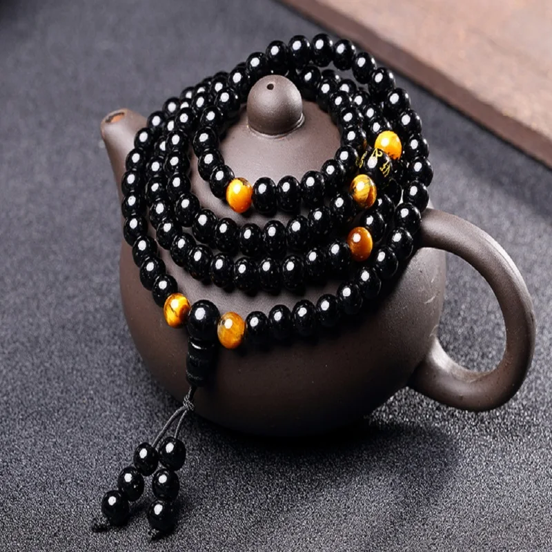 Charm Natural Black Obsidian 108 Beads Prayer Healing Beads Multi-layer Bracelet For Men Women Crystal Jewelry For Lover Couple
Charm Natural Black Obsidian 108 Beads Prayer Healing Beads Multi-layer Bracelet For Men Women Crystal Jewelry For Lover Couple