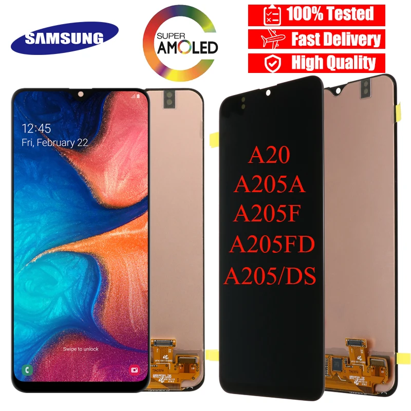 Original 6.4" LCD For Samsung Galaxy A20 A205 SM-A205F LCD Display Screen replacement for Samsung A20 A205 A205F display
Original 6.4" LCD For Samsung Galaxy A20 A205 SM-A205F LCD Display Screen replacement for Samsung A20 A205 A205F display