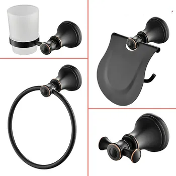 bathroom sets 4pcs Oil Rubbed Bronze Bathroom Accessories Toothbrush cup holder paper holder Robe hook towel ring black decor
bathroom sets 4pcs Oil Rubbed Bronze Bathroom Accessories Toothbrush cup holder paper holder Robe hook towel ring black decor