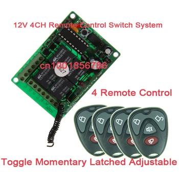 12V 4CH RF Wireless Remote Control Switch System Receiver &4 Transmitter 200M Learning Code 4 Relay Receiver System
12V 4CH RF Wireless Remote Control Switch System Receiver &4 Transmitter 200M Learning Code 4 Relay Receiver System