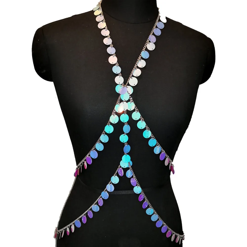Holographics Disco Seascale Crop Top Belly Waist Belt Chain Necklace Rave Bra Festival Costume Wear Belly Dancer Jewelry CRS604
Holographics Disco Seascale Crop Top Belly Waist Belt Chain Necklace Rave Bra Festival Costume Wear Belly Dancer Jewelry CRS604