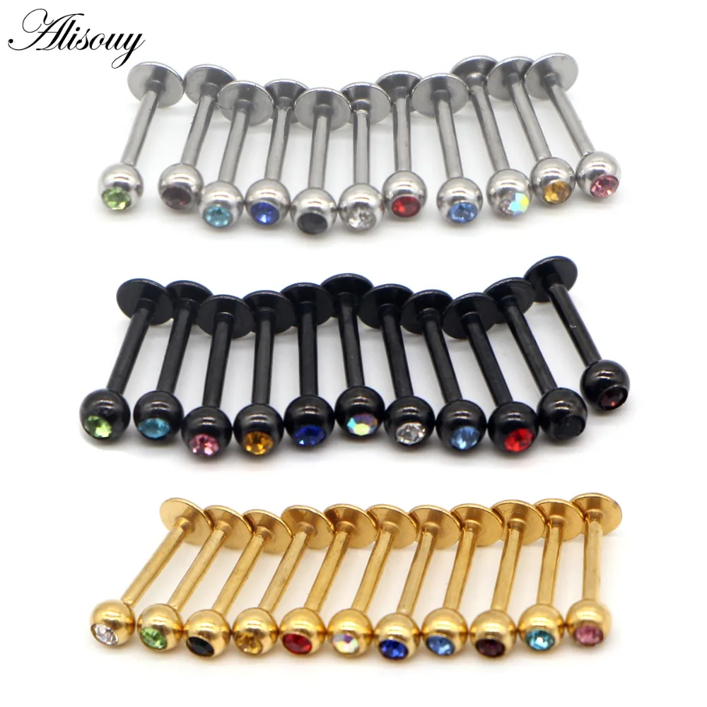 Alisouy 1pc labret body piercing bar lip ring stud 16g gold black silver hot lip ear nose jewelry for women men 11 colors
Alisouy 1pc labret body piercing bar lip ring stud 16g gold black silver hot lip ear nose jewelry for women men 11 colors