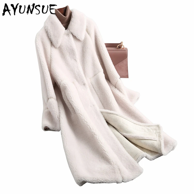 AYUNSUE Korean Real Fur Coat Winter Coat Women Clothes 2019 Elegant Ladies Fashion Warm Long Wool Jacket Hiver Overcoat 19019
AYUNSUE Korean Real Fur Coat Winter Coat Women Clothes 2019 Elegant Ladies Fashion Warm Long Wool Jacket Hiver Overcoat 19019