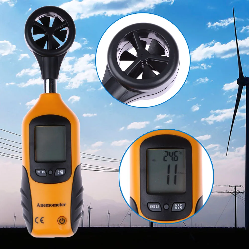 Professional Digital Mini LCD Wind Speed Gauge Anemometer Meter &Temperature Thermometer
Professional Digital Mini LCD Wind Speed Gauge Anemometer Meter &Temperature Thermometer
