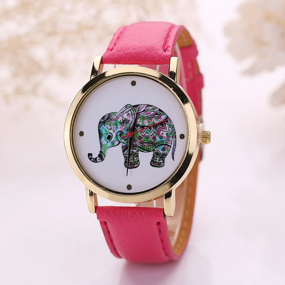 2018 new elephant print pattern dial leather strap casual fashion exquisite precision personality ladies quartz watch
2018 new elephant print pattern dial leather strap casual fashion exquisite precision personality ladies quartz watch