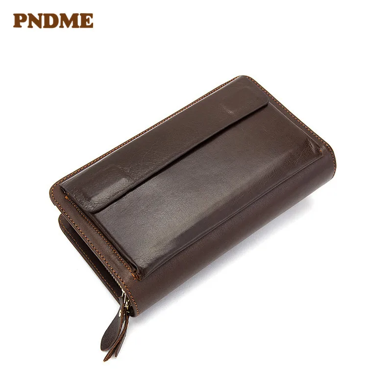 PNDME business wallet men's long first layer cowhide clutch bag zipper genuine leather luxury credit cards purse money bag
PNDME business wallet men's long first layer cowhide clutch bag zipper genuine leather luxury credit cards purse money bag