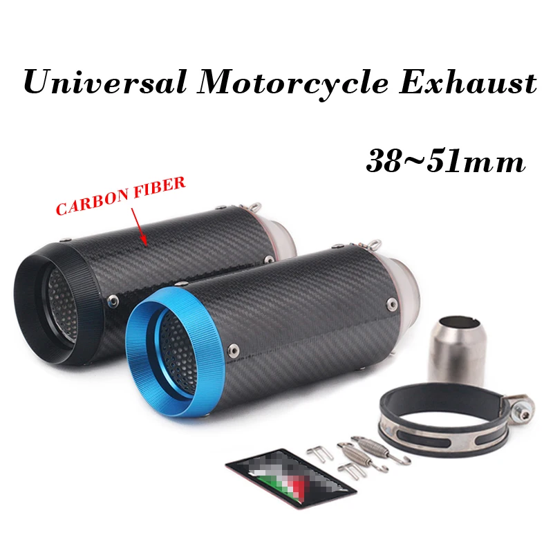 38~51MM Unversal Motorcycle Exhaust Modified Escape Moto CNC Carbon Fiber For YAMAHA HONDA KAWASAKI SUZUKI BENELI
38~51MM Unversal Motorcycle Exhaust Modified Escape Moto CNC Carbon Fiber For YAMAHA HONDA KAWASAKI SUZUKI BENELI