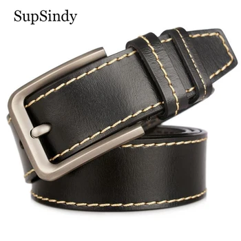 SupSindy Leather Belts for men luxury Pin Buckle Business Casual Strap Black genuine leather man's belt Cowhide Jeans Waistband
SupSindy Leather Belts for men luxury Pin Buckle Business Casual Strap Black genuine leather man's belt Cowhide Jeans Waistband