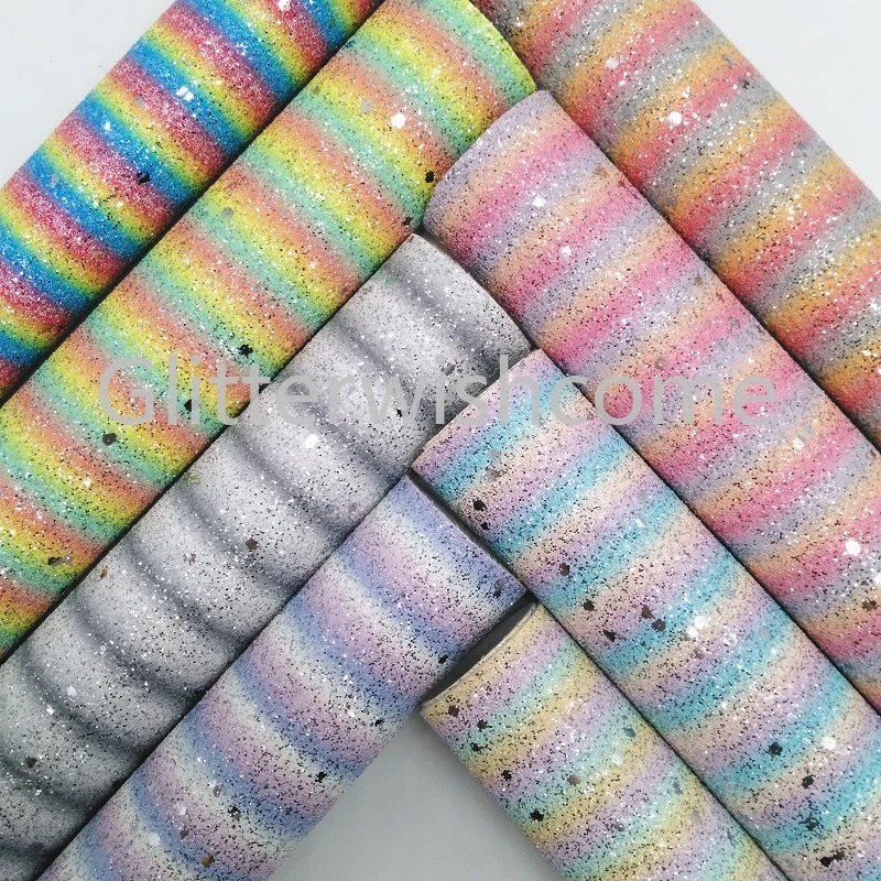 Glitterwishcome 21X29CM A4 Size Vinyl For Bows Printed Stripes Glitter Leather Fabirc Faux Leather Sheets for Bows, GM384A
Glitterwishcome 21X29CM A4 Size Vinyl For Bows Printed Stripes Glitter Leather Fabirc Faux Leather Sheets for Bows, GM384A