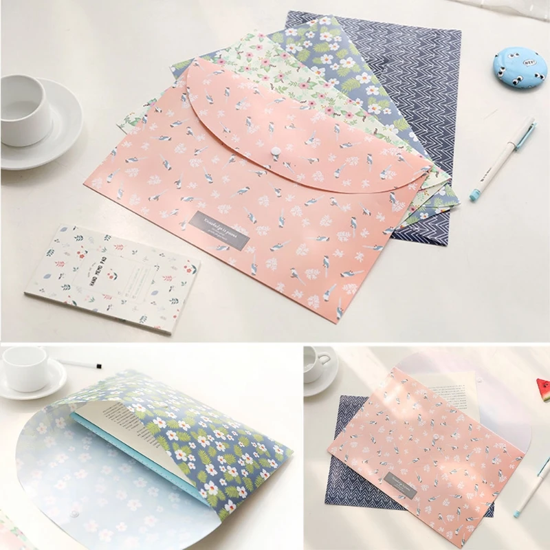 Durable Folder Snap Floral File Bag Paper A4 School Stationery Office Supplies
Durable Folder Snap Floral File Bag Paper A4 School Stationery Office Supplies