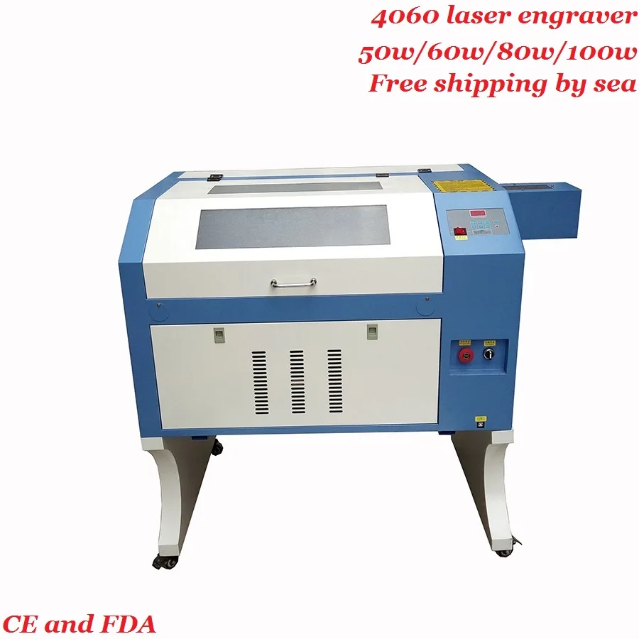 

4060 mini laser engraving machine 50w 60w 80w 100w wood acrylic MDF co2 laser engraver cutter M2 controll electrical lift table